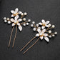 #06448189 Épingles à cheveux Lovely Flowers avec perles d'imitation et strass (Lot de 2)