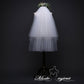 #04308011 Two-Tier Pencil Edge Elbow Bridal Veils