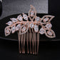 #12448190 Rose Golden Zircon/Alloy Ladies' Comb