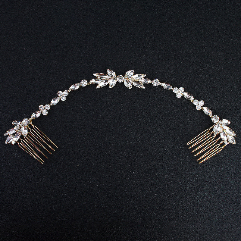 #03418186  Crystal Bridal Headband with Comb