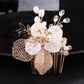 #04418226 Le beau peigne fait main de fleur d'or