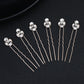 #03448194 Épingles à cheveux en alliage de strass exquis et magnifiques avec 4 diamants (ensemble pour 6)
