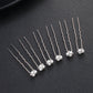 #02448211 Rhinestones Alloy Hairpins Available in Color Sliver, Rose Gold  ( Set for 6)