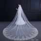 #21308006 Voile de mariée cathédrale avec peigne en dentelle et paillettes 4*3 mètres