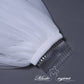 #14308007 4*1.6 Meters One-tier Sequins Lace Applique Edge Cathedral Bridal Veils with Comb