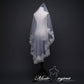 #07308010 One-Tier Lace Trimming Edge Elbow Bridal Veils