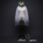 #04308011 Two-Tier Pencil Edge Elbow Bridal Veils