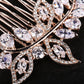 #12448190 Rose Golden Zircon/Alloy Ladies' Comb
