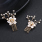 #03418225 Peignes &amp; Barrettes Fleur Élégant Strass/Alliage (vente pour 1 pièce)