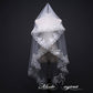 #07308010 One-Tier Lace Trimming Edge Elbow Bridal Veils