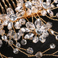 #07418213 Peignes et barrettes fabriqués à la main de mariée en cristal/alliage