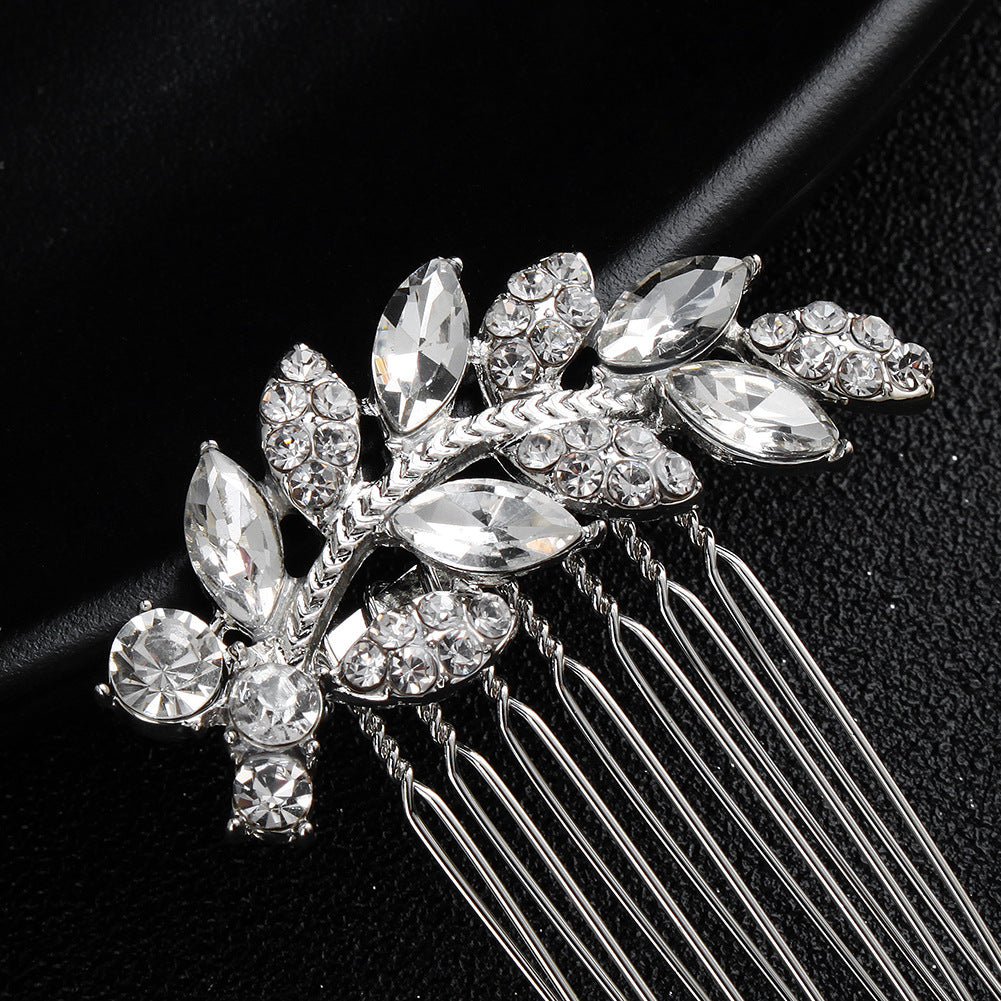 #04448191 Small Cubic Zirconia Hair Comb (Silver, Golden)
