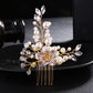 #03418229 Peigne à cheveux strass couleur dorée