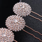 #03448193 Épingles à cheveux en alliage avec strass en or rose à la mode (lot de 4)