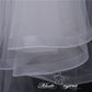 #07308012 Two-tier Pencil Edge Elbow Bridal Veils