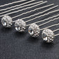 #05448187 Épingles à cheveux avec strass couleur disponible Argent, Or rose, Or (Set pour 6)