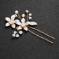 #06448189 Épingles à cheveux Lovely Flowers avec perles d'imitation et strass (Lot de 2)