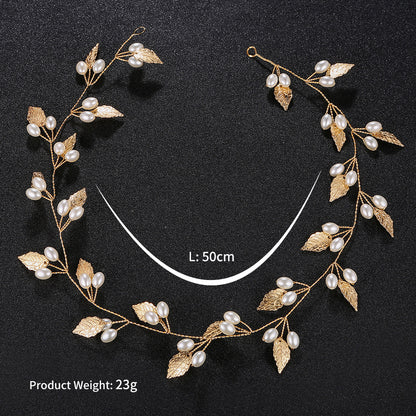#04418202 Hand Made Imitation Pearls/Alloy Headband