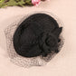 #14948006 Ladies' Vintage Wool Fascinators With Flower and Veil