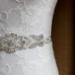 #05608279 Ceinture Ruban Femme Ivoire avec Strass et Perles d'Imitation Applique