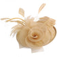 #05948011 Vintage Linen Fascinators With Feather | Bridal hat | Bridal Accessories