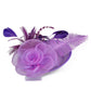 #05948011 Vintage Linen Fascinators With Feather | Bridal hat | Bridal Accessories