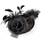 #05948011 Vintage Linen Fascinators With Feather | Bridal hat | Bridal Accessories