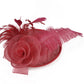 #05948011 Vintage Linen Fascinators With Feather | Bridal hat | Bridal Accessories