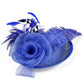 #05948011 Vintage Linen Fascinators With Feather | Bridal hat | Bridal Accessories