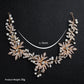 #09418197 Golden Color Rhinestone Alloy with Imitation Pearls Headband