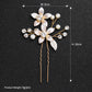 #06448189 Épingles à cheveux Lovely Flowers avec perles d'imitation et strass (Lot de 2)