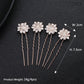 #04448188 Golden Rhinestones/Alloy Hairpins (Set for 4)
