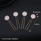 #03448193 Épingles à cheveux en alliage avec strass en or rose à la mode (lot de 4)