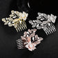 #03428068 Élégants peignes et barrettes en strass pour dames florales