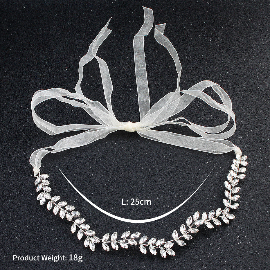 #06418074 Olive Branch Design Rhinestone and Alloy Headbands