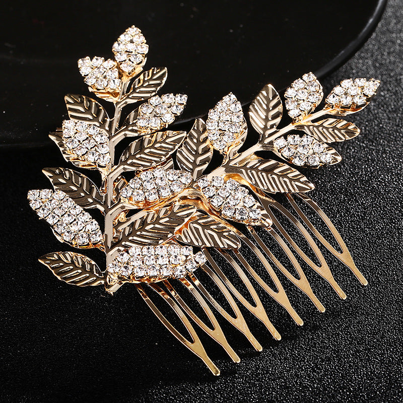 #02418210 Golden Leaves Hair Comb