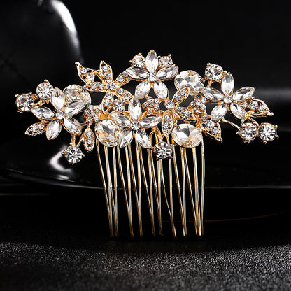 #04418217 Cubic Zirconia Hair Comb (Silver, Golden)