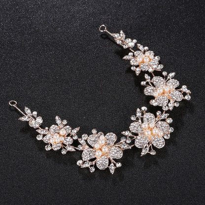 #05418219 Bandeaux pour dames en strass/alliage/perles d'imitation disponibles en or et en argent