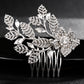 #03428068 Élégants peignes et barrettes en strass pour dames florales