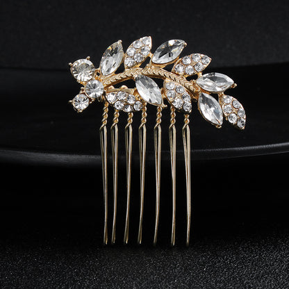 #04448191 Petit peigne à cheveux en zircon cubique (argenté, doré)