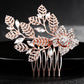 #03428068 Élégants peignes et barrettes en strass pour dames florales