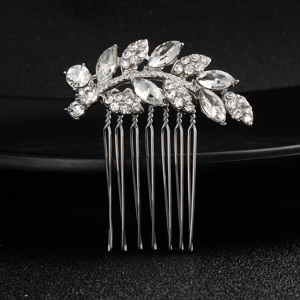 #04448191 Small Cubic Zirconia Hair Comb (Silver, Golden)