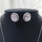 Parure de Bijoux de Luxe | Collier et Boucles d'Oreilles Scintillants en Zirconium Cubique | Mariages & Soirées