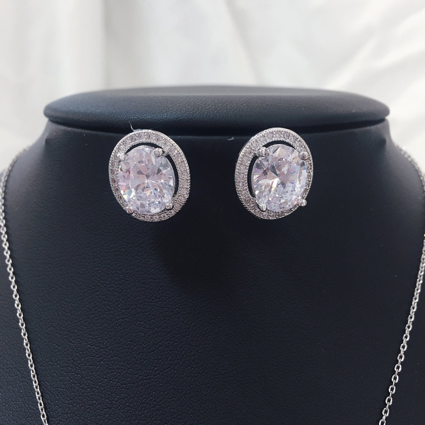 #JMJR002 Ladies' Jewelry Set Alloy Zircon With Cubic Zirconia