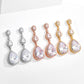 22103435 Boucles d'oreilles pendantes en zircone cubique (argent, or, or rose)