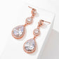 22103435 Boucles d'oreilles pendantes en zircone cubique (argent, or, or rose)
