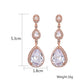 22103435 Boucles d'oreilles pendantes en zircone cubique (argent, or, or rose)