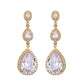 22103435 Boucles d'oreilles pendantes en zircone cubique (argent, or, or rose)