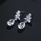 Boucles d'oreilles larmes en oxyde de zirconium 22219613 (argent, or, or rose, bleu)