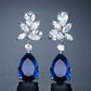 Boucles d'oreilles larmes en oxyde de zirconium 22219613 (argent, or, or rose, bleu)